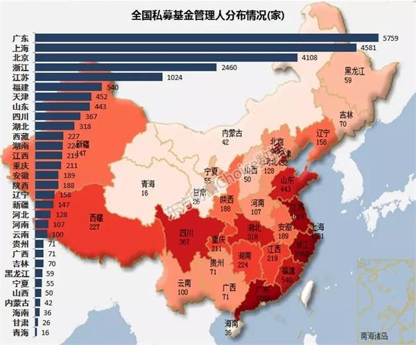 三张地图看尽私募全国分布概况...